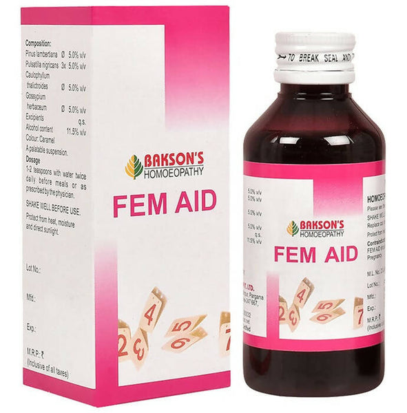 Bakson's Homeopathy Fem Aid Syrup - Distacart