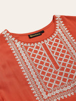 Thumbnail for Khushal K Ethnic Motifs Yoke Design Sequinned Anarkali Kurta with Palazzos & Dupatta - Distacart