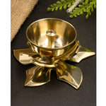 Thumbnail for Spillbox Gold Toned Kamal Jyothi Diya Pooja Essentials - Distacart