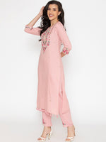 Thumbnail for Kalini Ethnic Motifs Embroidered Thread Work Kurta with Trousers & Dupatta - Distacart
