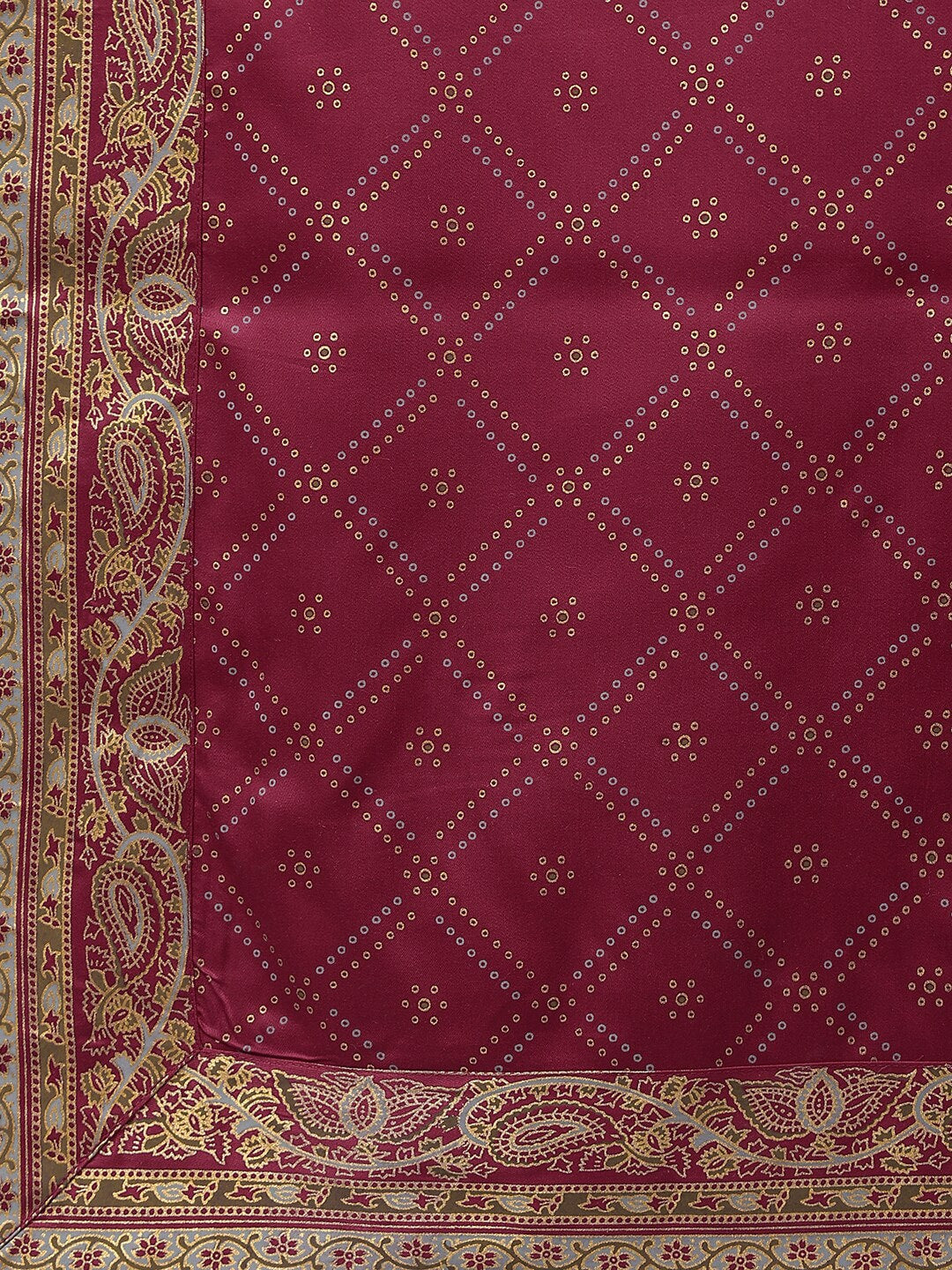 Khushal K Women Maroon Ethnic Motifs Kurta with Churidar & With Dupatta - Distacart