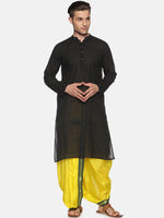 Thumbnail for Sethukrishna Men Yellow & Green Solid Readymade Dhoti Pant - Distacart