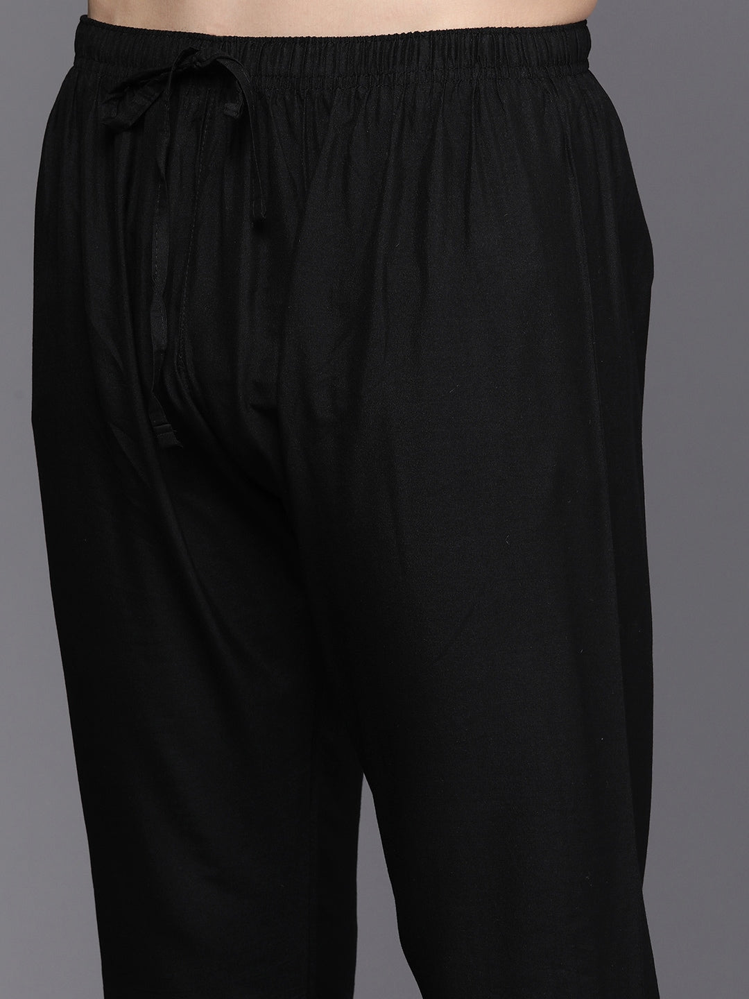 Manyavar Men Black Mandarin Collar Kurta Set - Distacart