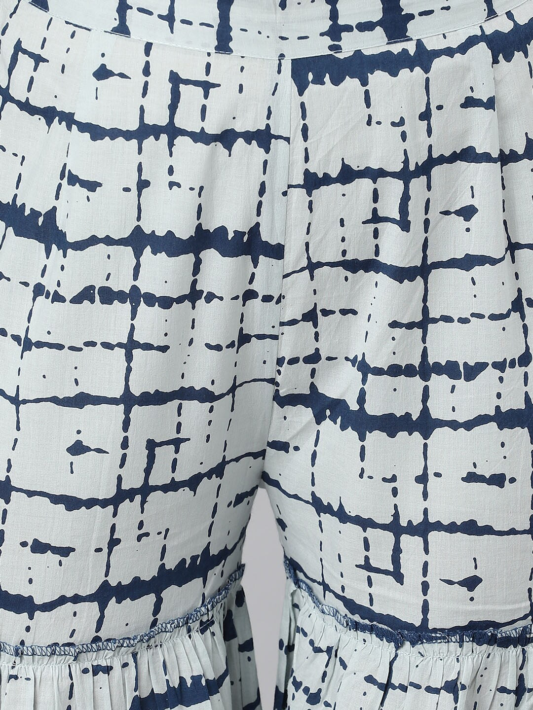 Khushal K Paisley Printed Notch Neck Pure Cotton Kurta with Sharara - Distacart