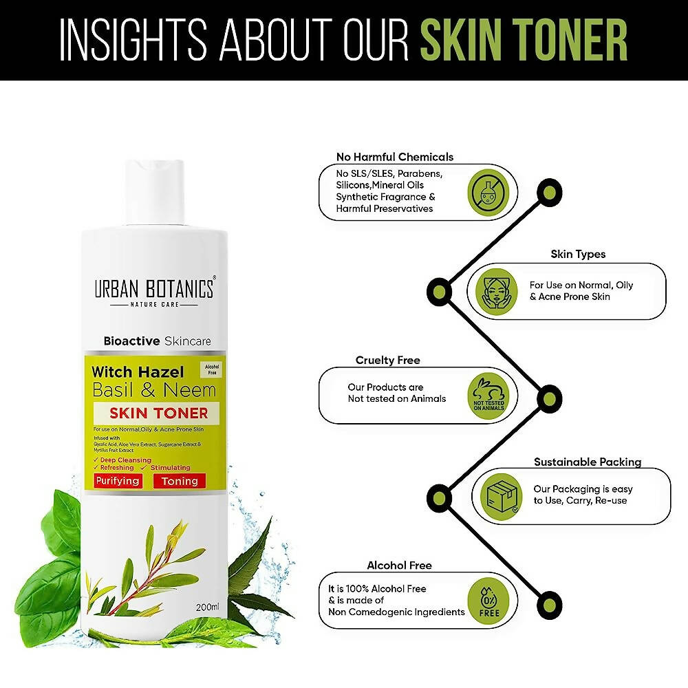 Urban Botanics Alcohol Free Skin Toner for Face - Distacart