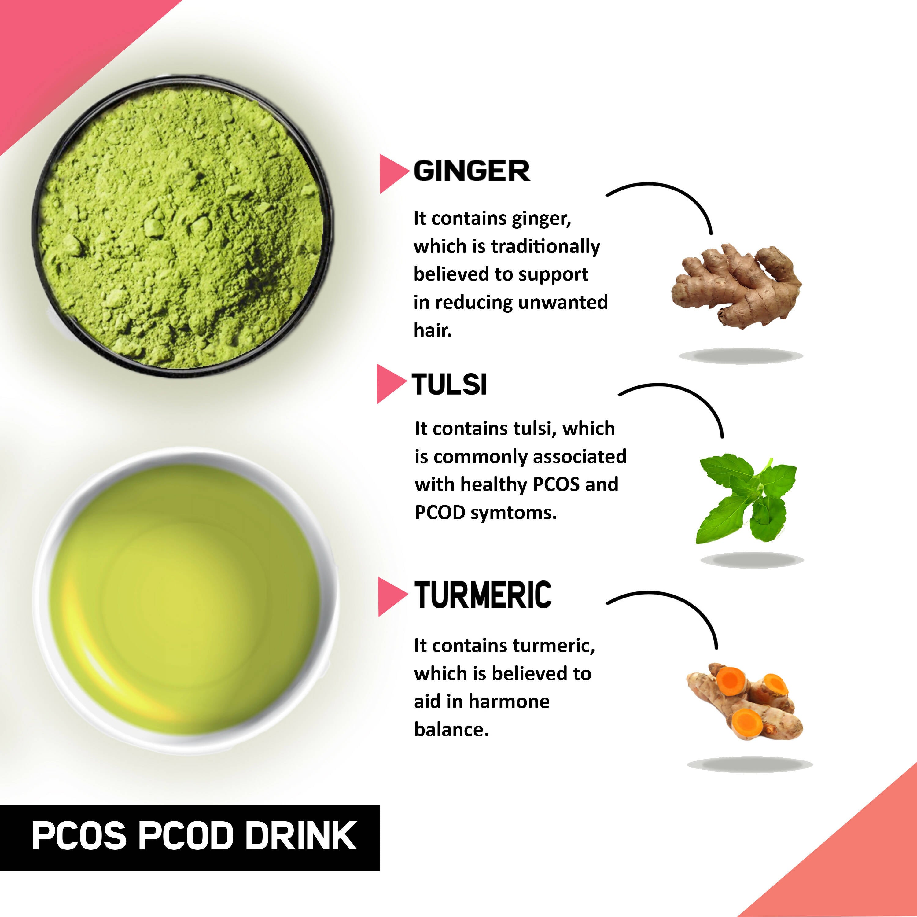 Just Vedic PCOS PCOD Support Drink Mix - Distacart