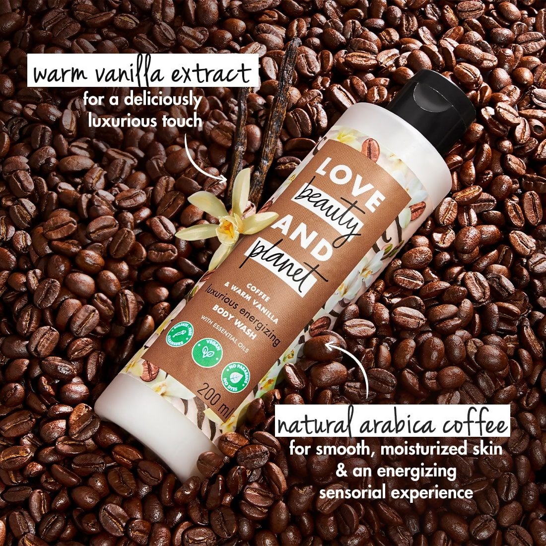 Love Beauty And Planet Coffee & Warm Vanilla Body Wash - Distacart