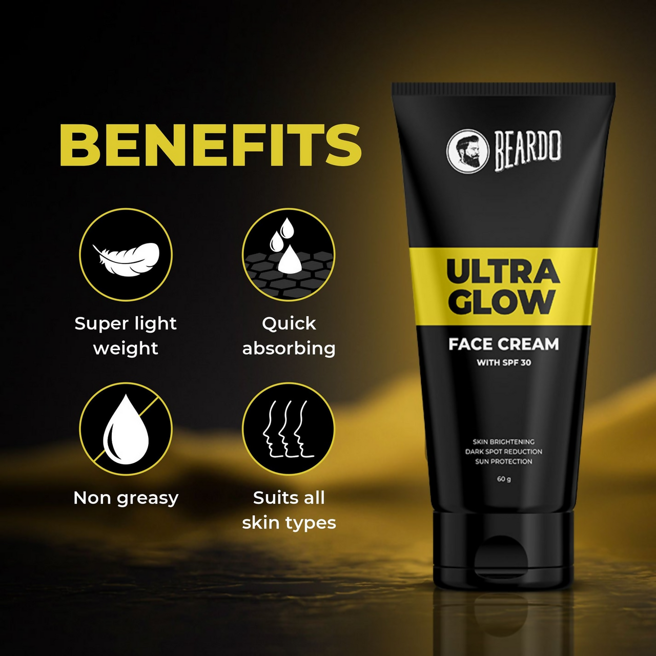 Beardo Ultra Glow Face Cream with SPF30 - Distacart