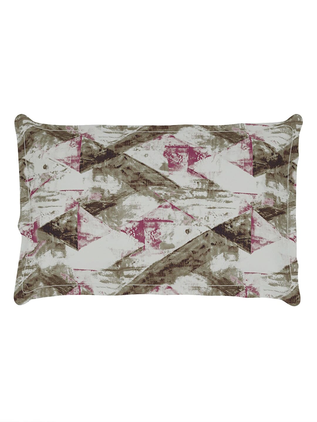 Story@home Brown & Pink Abstract Microfiber 180 TC Bedsheet With Pillow Cover - Distacart