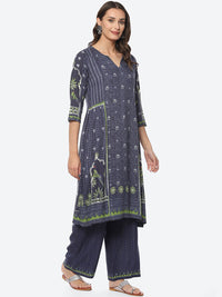 Thumbnail for Biba Women Floral Printed Kurta With Palazzos & Dupatta - Distacart