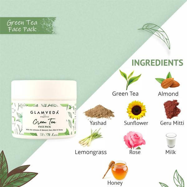 Glamveda Green Tea Recharge & Renew Face Pack