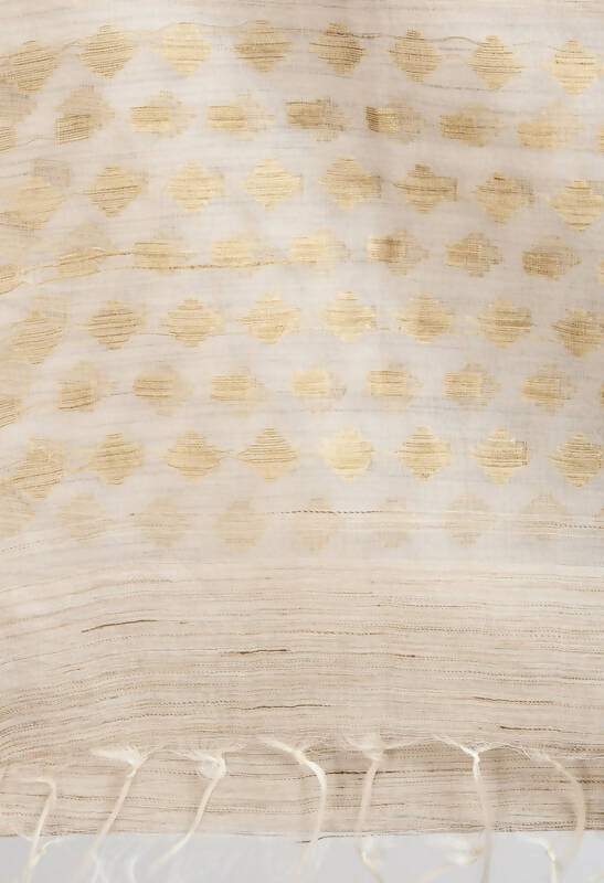 Mominos Fashion Moeza Women's Banarsi Cotton Woven Design Beige Dupatta - Distacart