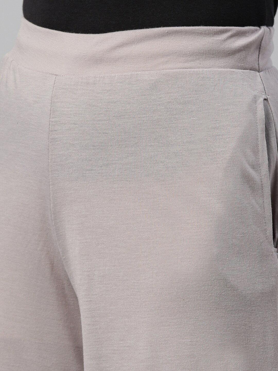 Souchii Women Grey Knitted Palazzos - Distacart