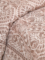 Thumbnail for Lali Prints Brown & White Ethnic Motifs Cotton 180 TC King Bedsheet with 2 Pillow Covers - Distacart