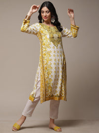 Thumbnail for Biba Floral Printed Sequined A-Line Kurta - Distacart