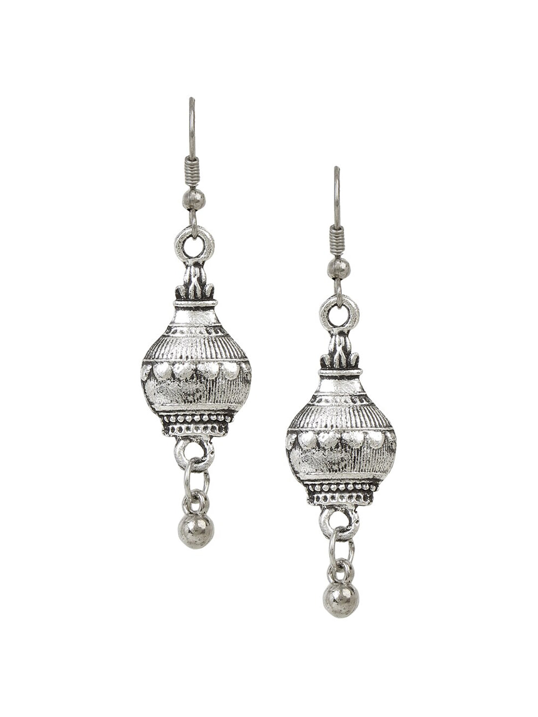 Cardinal Silver-Toned Oxidized Long Jewellery Set - Distacart