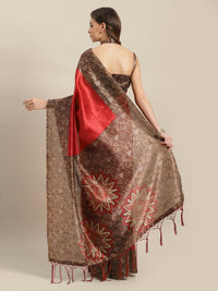 Thumbnail for Saree Mall Maroon Printed Saree - Distacart
