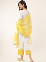 Thumbnail for Khushal K Ethnic Motifs Embroidered Zari Sequined Kurta with Palazzos & Dupatta - Distacart