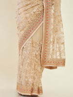 Thumbnail for Soch Floral Embroidered Net Saree - Distacart