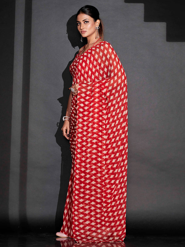 Tikhi Imli Ethnic Motifs Printed Ready To Wear Saree - Distacart