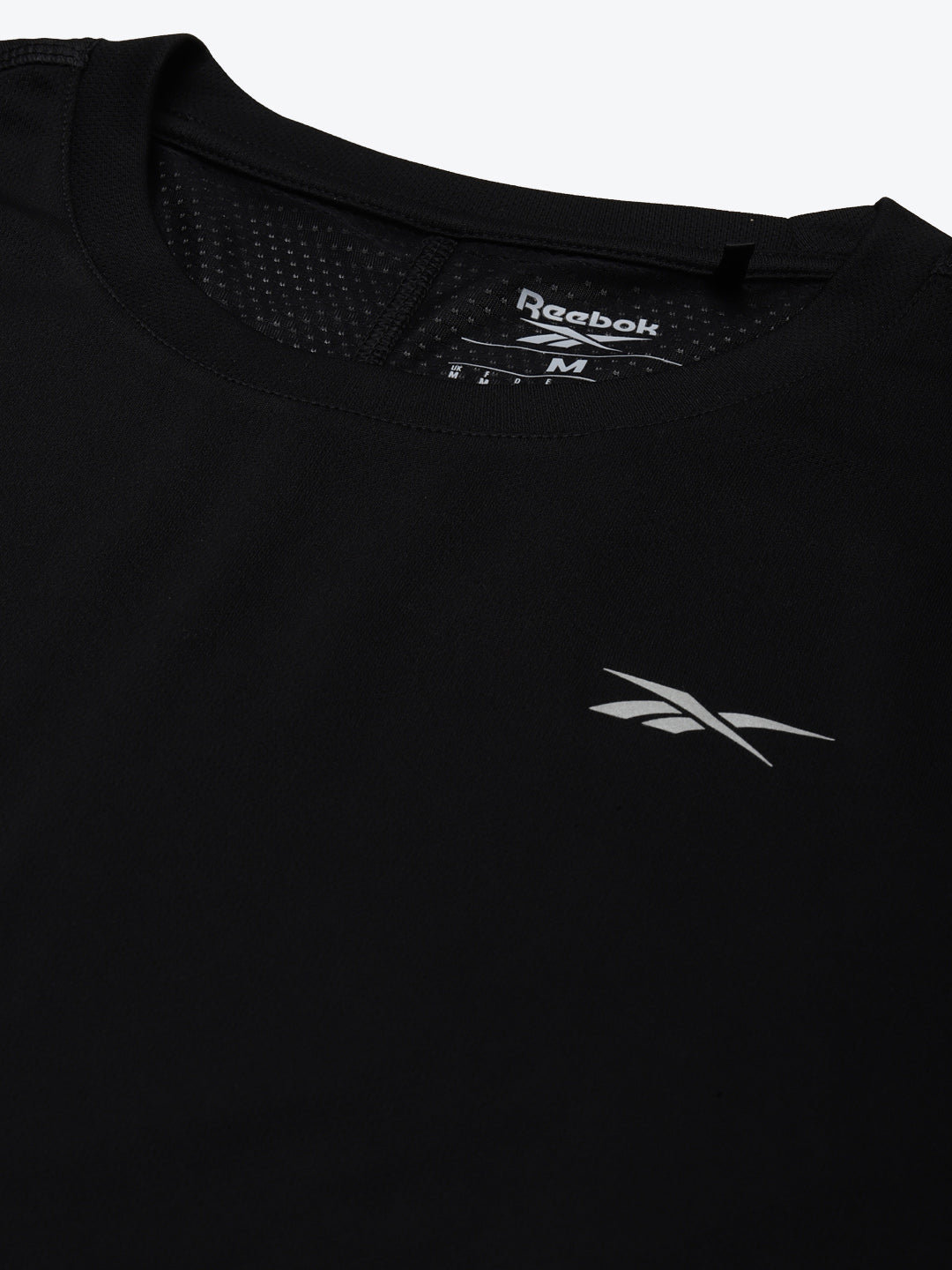 Reebok Men Black Speedwick Solid Running REECYCLED + SPEEDWICK T-shirt - Distacart