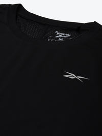 Thumbnail for Reebok Men Black Speedwick Solid Running REECYCLED + SPEEDWICK T-shirt - Distacart