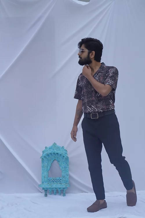 Diva Globe Abstract Printed Shirt - Distacart