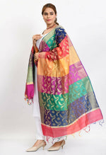 Thumbnail for Mominos Fashion Moeza Women's Banarsi Silk Floral Woven Design Multi Dupatta - Distacart