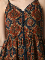 Thumbnail for Myshka Women's Rust Printed Sweetheart Neck Top - Distacart