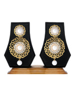 Thumbnail for Gold-Plated Alloy Traditional Look Pearl Studded Earrings - The Pari - Distacart