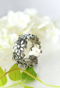 Thumbnail for Mominos Fashion Kamal Johar Oxidised Silver-Plated Mirror work Design Bracelet