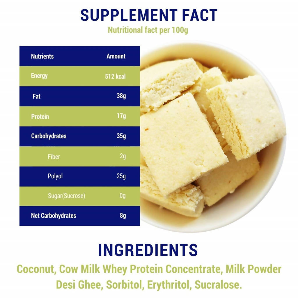 Diabexy Desi Ghee Coconut Barfi