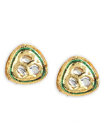 Thumbnail for Gold-Toned Silver-Toned Contemporary Studs Earrings - Ruby Raang - Distacart
