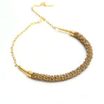 Thumbnail for Mominos Fashion Johar Kamal Gold-Plated Brass Finish Hasli Design Choker For Women (Golden) - Distacart