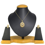 Thumbnail for Gold-Plated Alloy Rhinestones Studded Pendant Set - The Pari - Distacart