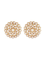 Thumbnail for Gold-Plated Alloy Round Brooch Pearl Long Haar Necklace Set - The Pari - Distacart