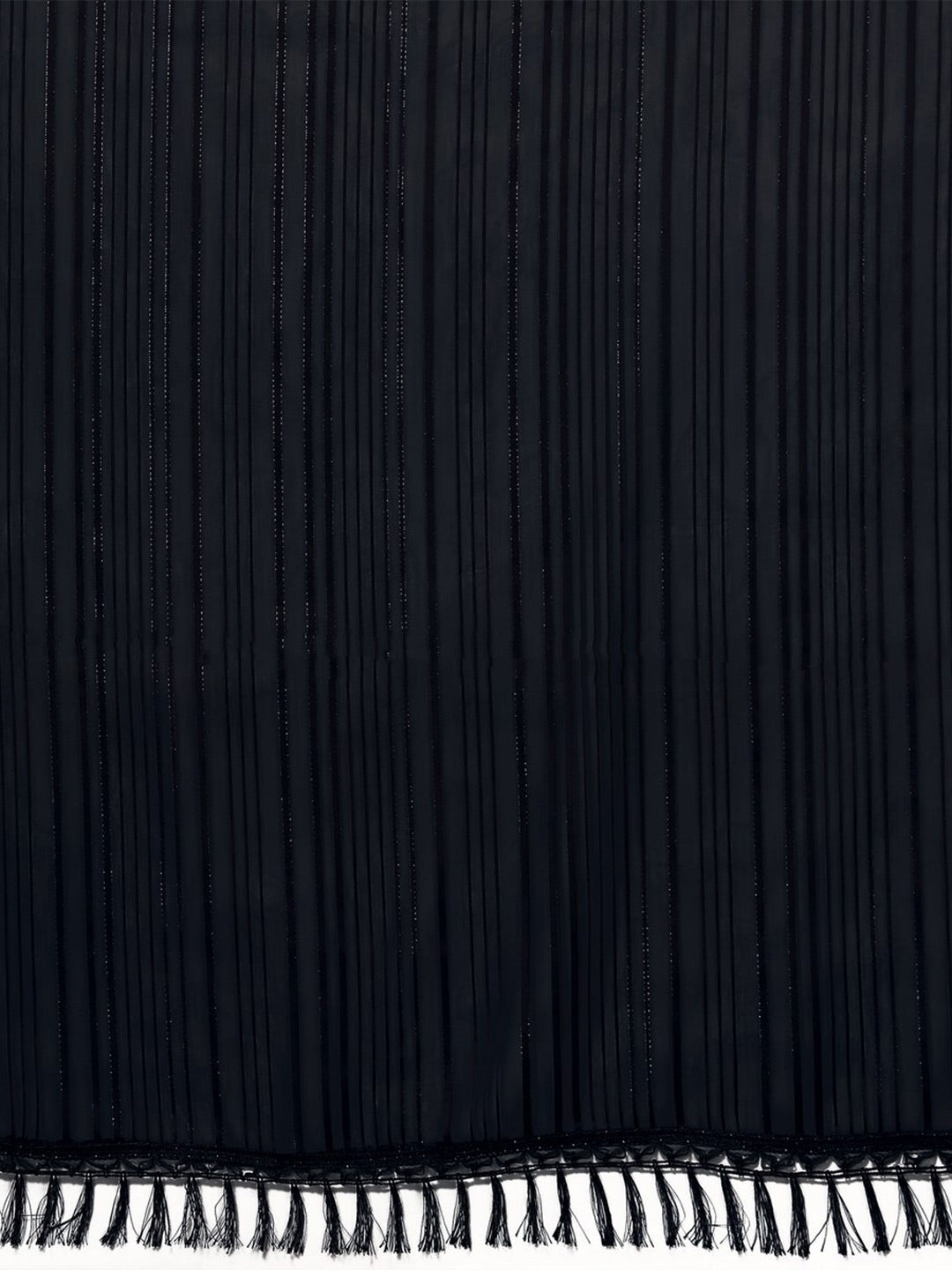 Kalini Black Striped Sequinned Poly Georgette Saree - Distacart