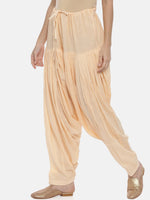 Thumbnail for Souchii Beige Solid Regular-Fit High-Rise Patiala - Distacart