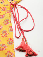 Thumbnail for Kalini Women Ethnic Motifs Printed Gotta Patti Indie Prints Anarkali Cotton Kurta - Distacart