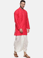 Thumbnail for Sethukrishna Men Rose Kurta with Dhoti Pants - Distacart