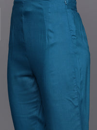Thumbnail for Biba Women Ethnic Motifs Print Gotta Patti Kurta with Trousers & Dupatta - Distacart