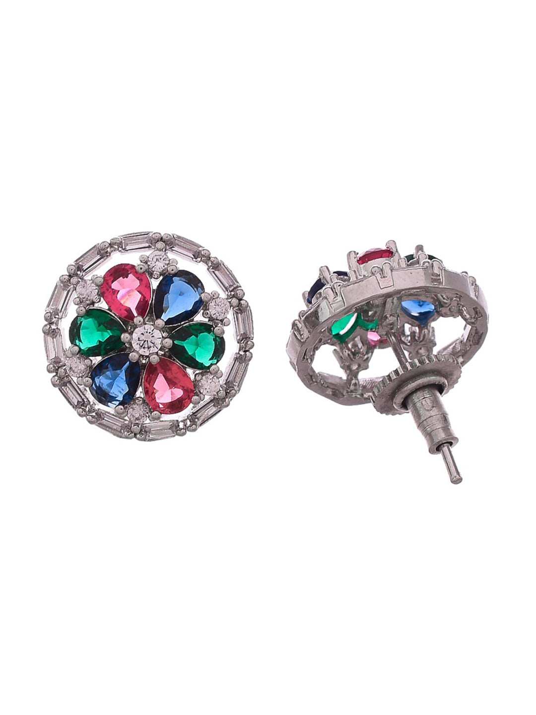 Shoshaa Multicoloured Contemporary Studs Earrings - Distacart