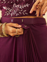 Thumbnail for Soch Beads and Stones Embellished Ready to Wear Saree - Distacart