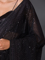 Thumbnail for Koskii Embellished Sequinned Saree - Distacart