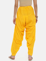 Thumbnail for Souchii Mustard Yellow Solid Patiala - Distacart