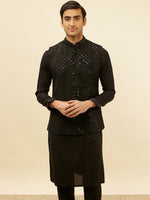 Thumbnail for Manyavar Regular Kurta and Trousers With Nehru Jacket - Distacart