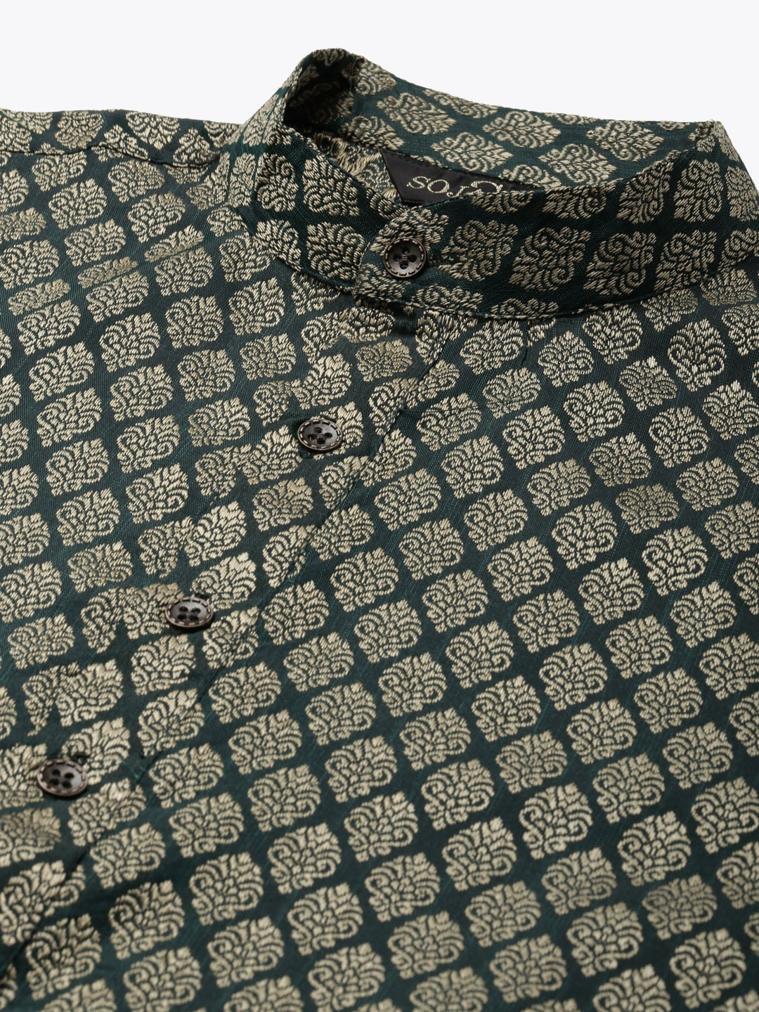 Sojanya Men Green Ethnic Motifs Kurta with Pyjama & Nehru Jacket - Distacart