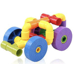Thumbnail for Kipa 150 Pieces Pipe Puzzle with Storage Container, Educational & Intellectual Playing Model Construction Blocks with Rolling Wheelbase - Distacart