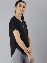 Thumbnail for MKH Women Black Dri-FIT Sports T-shirt - Distacart
