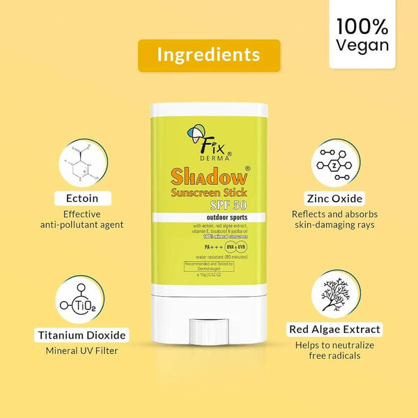 Fixderma Shadow Sunscreen Stick SPF 50 - Distacart